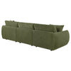 Elysia Fabric Upholstered Modular Lounge Sofa Green — product view 7
