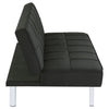 Joel Upholstered Tufted Convertible Sofa Bed Black — product view 7