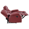 Camila 3-piece Upholstered Reclining Sofa Set Red — product view 7