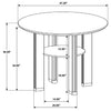Ottowa 47-inch Round Counter Height Dining Table Brown — product view 7