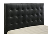 Medley Genuine Leather Queen Panel Platform Bed Black — product view 7