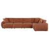Elysia 5-piece Fabric Upholstered Modular Sectional Sofa Coral — product view 7