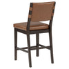 Tegan Faux Leather Upholstered Counter Height Chair Cognac (Set of 2) — product view 7