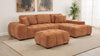 Octavia Tufted Upholstered Rectangular Ottoman Orange — product view 7
