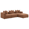Jennifer Upholstered Corner Chair Terracotta — product view 7