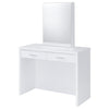 Bunbury Makeup Vanity Table Set Storage Mirror and Stool White — product view 7