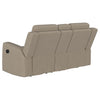 Brentwood Upholstered Motion Reclining Loveseat Taupe — product view 7