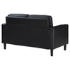 Ruth Upholstered Track Arm Loveseat Black — product view 7