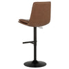 Eldridge Faux Leather Upholstered Adjustable Bar Stool Coffee — product view 7