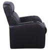 Cyrus Upholstered Track Arm Recliner Black — product view 7