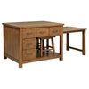Mayfair 3-piece Kitchen Island with Extension Table Dark Oak — product view 7