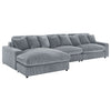 Blaine Upholstered Reversible Chaise Sectional Sofa Fog — product view 7