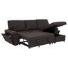 Demko Sleeper Sectional Sofa with Speaker and Storage Chaise Brown — product view 7