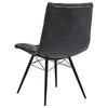 Aiken Faux Leather Upholstered Dining Side Chair Charcoal Grey (Set of 4) — product view 7