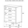 Jessica 5-drawer Bedroom Chest Cappuccino — product view 7