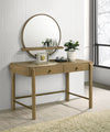 Arini Round Vanity Wall Mirror with Shelf Sand Wash — product view 7