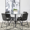 Aviano Round Metal Dining Table Base Gunmetal — product view 7