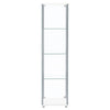 Bellatrix 3-shelf Clear Glass Curio Cabinet White — product view 7