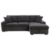 Pastrana Upholstered Sleeper Sectional Sofa RAF Chaise Grey — product view 7