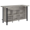 Bellemore Freestanding Home Bar Wine Cabinet Grey Driftwood — product view 7