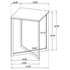 Tobin Square Marble Top End Table White and Black — product view 7