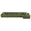 Elysia 6-piece Fabric Upholstered Modular Sectional Sofa Green — product view 7