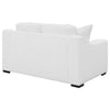 Ashlyn Upholstered Sloped Arm Loveseat White — product view 7