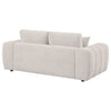Burnett Chenille Upholstered Wide Arm Loveseat Ivory — product view 7
