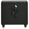 Ravenne 2-drawer Velvet Upholstered LED Nightstand with USB Black — product view 7