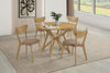 Elowen Round 42-inch Solid Wood Dining Table Light Walnut — product view 7