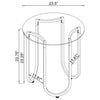 Beller Round Tempered Glass Top End Side Table Chrome — product view 7