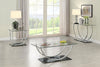 Danville Square U-Shaped Glass Top Side End Table Chrome — product view 7