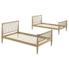 Abram Windsor Twin Over Twin Wood Bunk Bed with Ladder Almond — product view 7