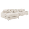 Blaine Upholstered Reversible Chaise Sectional Sofa Sand — product view 7