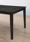 Louise 7-piece Rectangular Extension Leaf Dining Set Black — product view 7