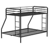 Carson Metal Twin Over Full Bunk Bed Glossy Black — product view 7