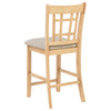 Lavon Wood Counter Height Dining Chair Linen and Light Oak (Set of 2) — product view 7