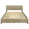 Wheatland 4-drawer Upholstered Eastern King Storage Bed Brown — product view 7