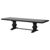 Florence 126-inch Extension Dining Table Distressed Black — product view 7