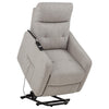 Dayes Upholstered Power Lift Recliner Chair Taupe — product view 7
