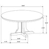 Hartville 60-inch Round Dining Table Natural Light Brown — product view 7