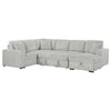 Devonshire Sleeper Sectional Sofa Storage Chaise Grey — product view 7