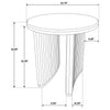 Adina Round Wood Side End Table Distressed Light Brown — product view 7