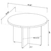 Jamestown Round 47-inch Composite Wood Dining Table Mango — product view 7