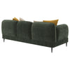 Jade Chenille Upholstered Modern Track Arm Sofa Green — product view 7