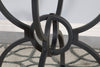 Aviano Round 48-inch Glass Top Metal Dining Table Gunmetal — product view 7