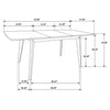 Alfredo 63-inch Extension Leaf Dining Table Natural Walnut — product view 7