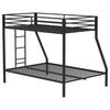 Alevera Metal Twin Over Full Bunk Bed with Ladder Black — product view 7