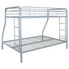 Carson Metal Twin Over Full Bunk Bed Glossy Silver — product view 7