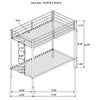 Alevera Metal Twin Over Twin Bunk Bed with Ladder Black — product view 7